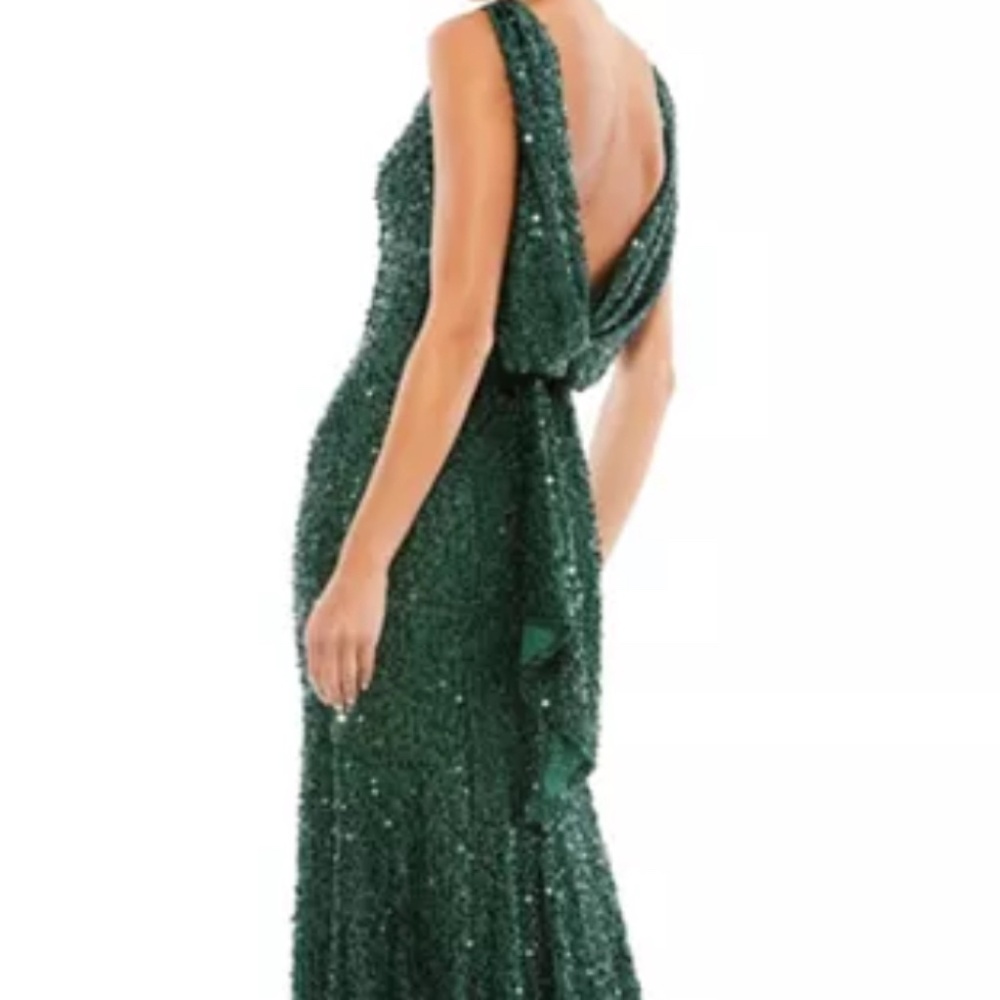 Ieena for MacDugal green sequin dress